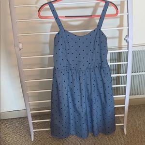 Women’s S light blue polka dot sweetheart dress